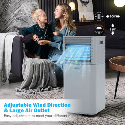 8000 BTU 3-in-1 Air Cooler with Dehumidifier and Fan Mode, Gray Portable Air Conditioners   at Gallery Canada