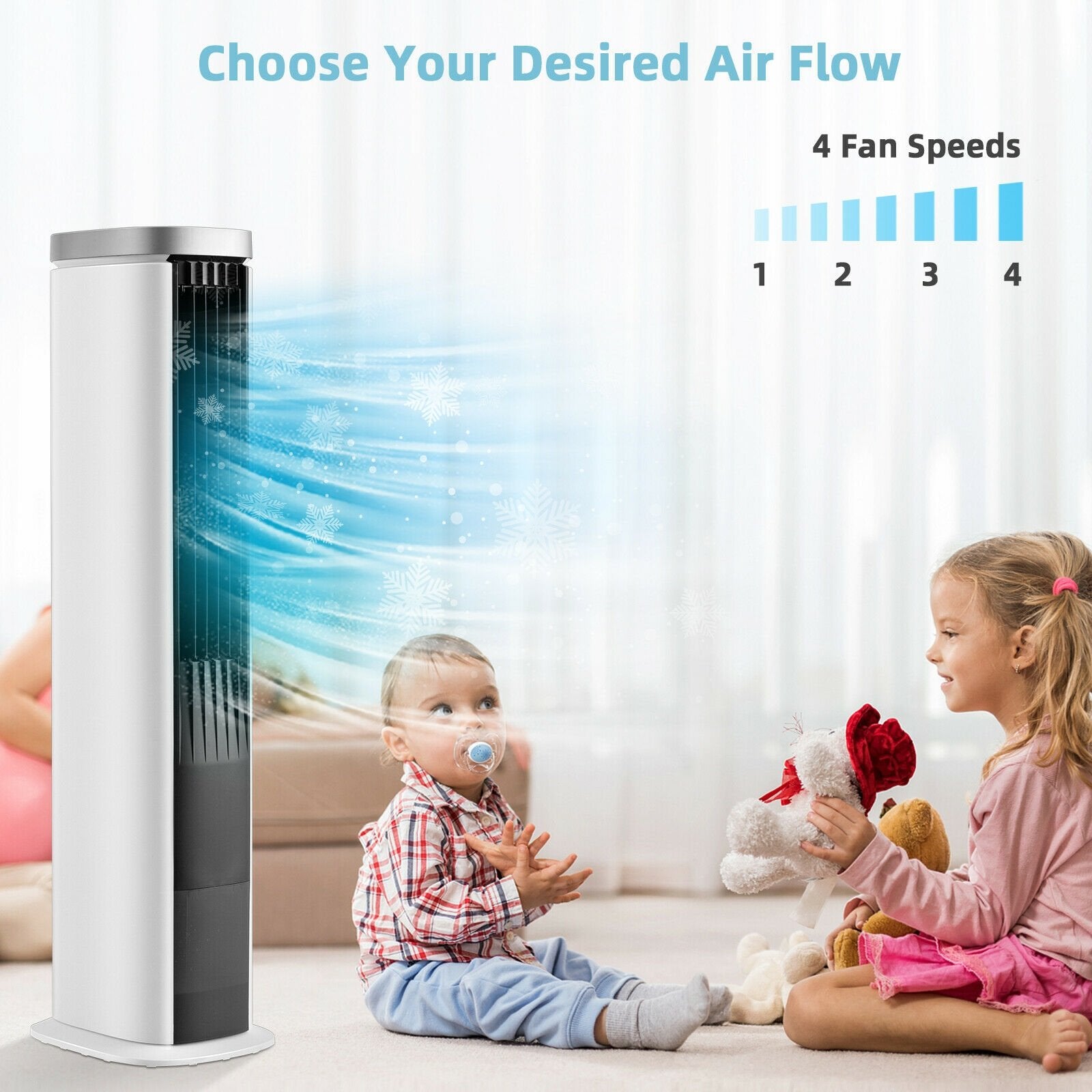 3-In-1 Portable Evaporative Air Cooler with Timer, White Air Coolers   at Gallery Canada