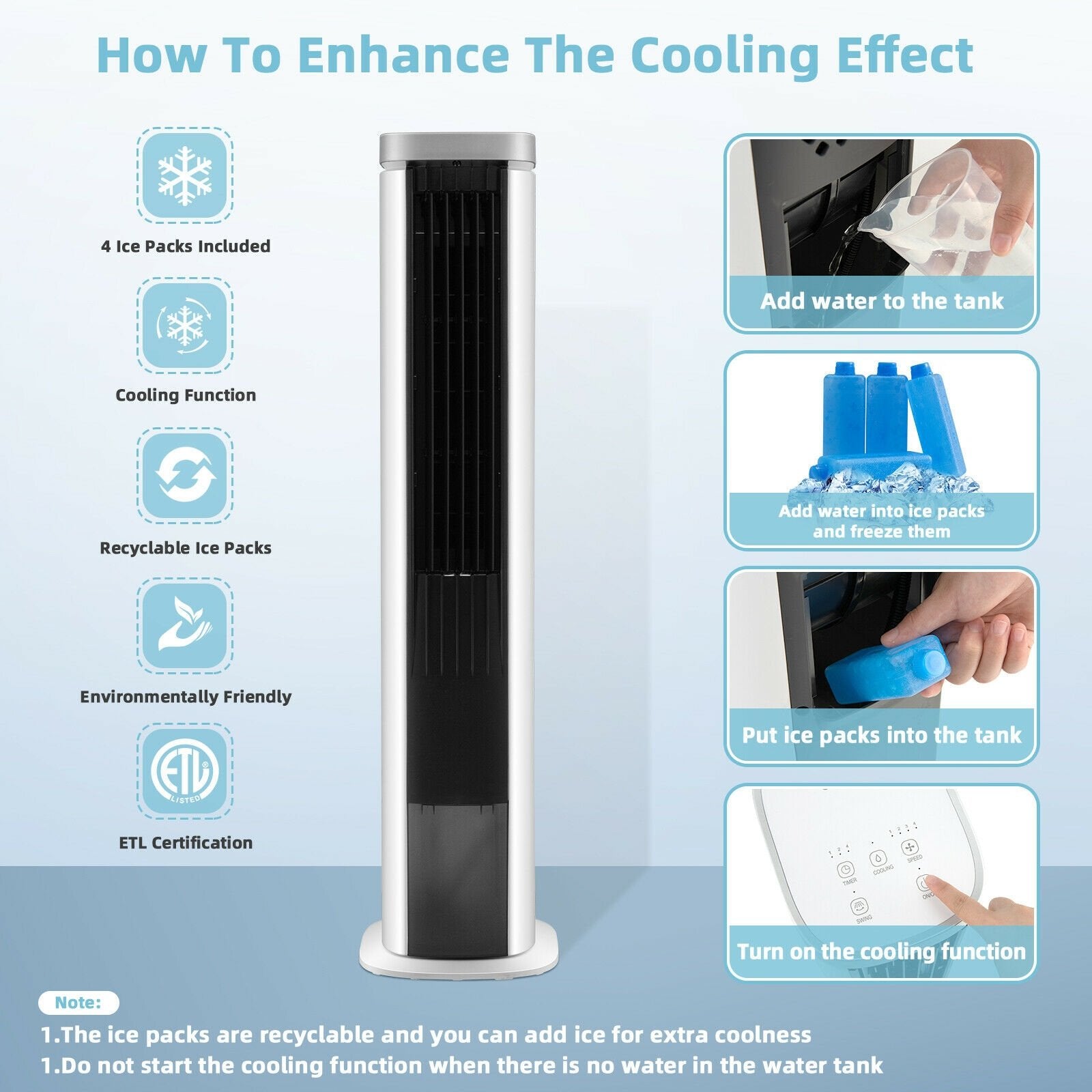 3-In-1 Portable Evaporative Air Cooler with Timer, White Air Coolers   at Gallery Canada