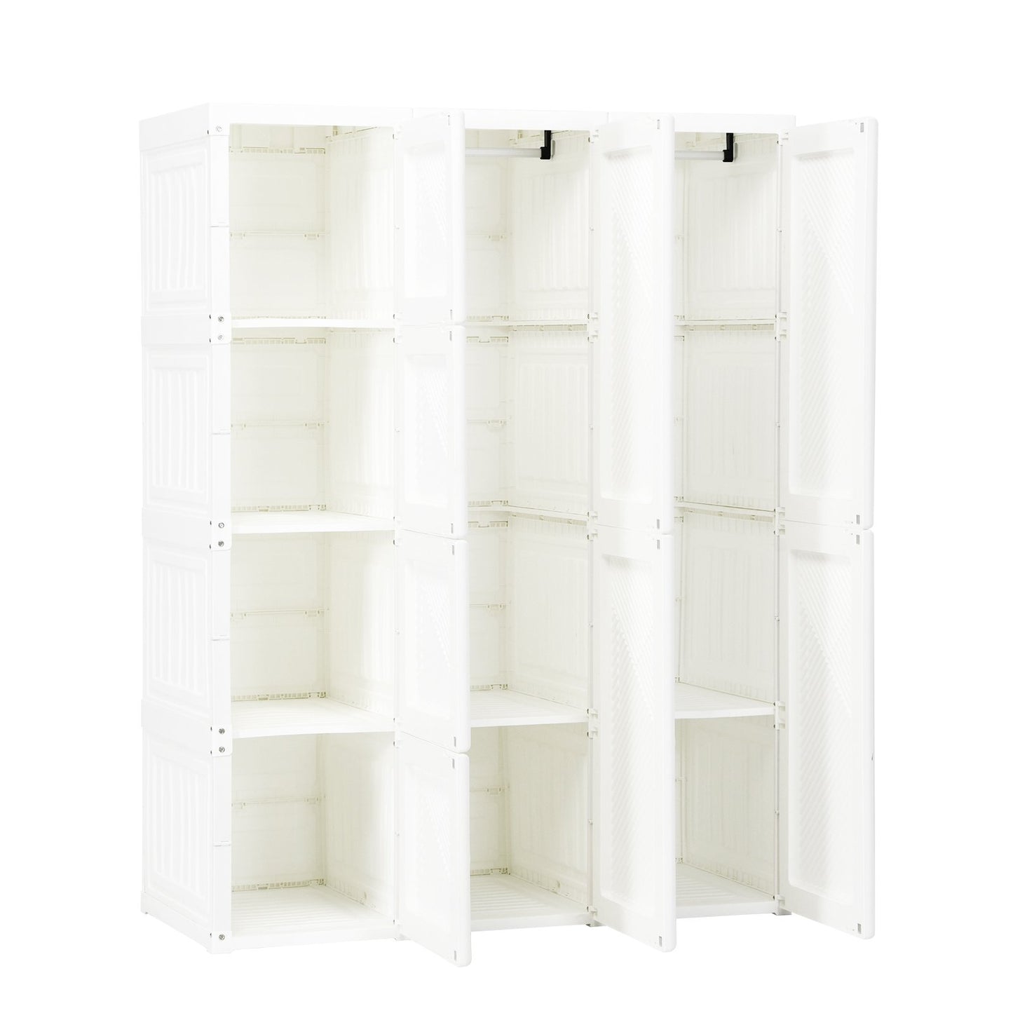 Foldable Closet Clothes Organizer with 8 Cubby Storage, White Clothing & Closet Storage   at Gallery Canada