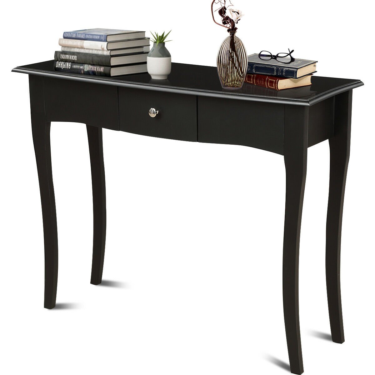 Modern Multifunctional Console Table with Storage Drawer, Black Console Tables   at Gallery Canada