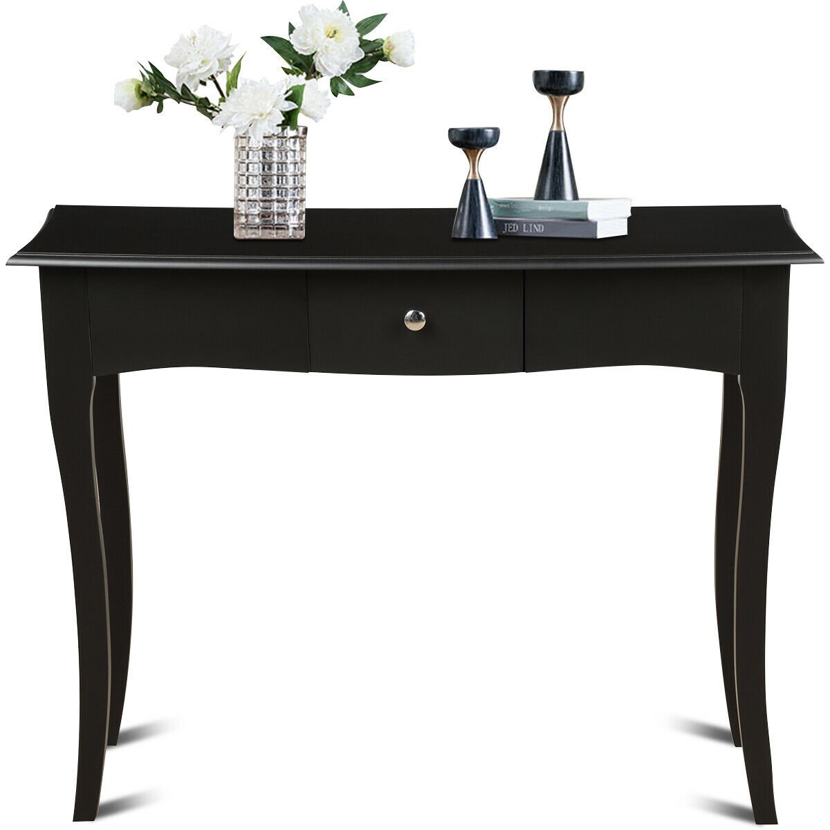 Modern Multifunctional Console Table with Storage Drawer, Black Console Tables   at Gallery Canada