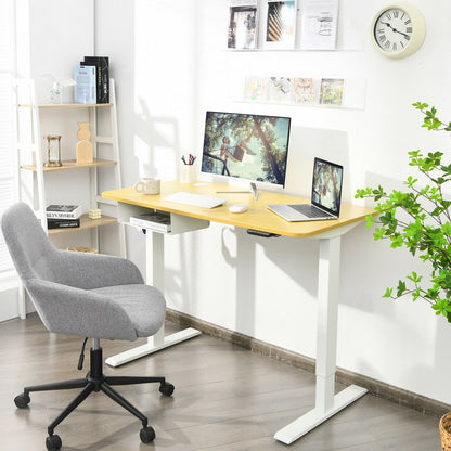 48-Inch Electric Standing Adjustable Desk with Control Panel and USB Port, Natural Standing Desks   at Gallery Canada