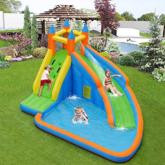 Kids Inflatable Water Slide Bouncing House with Carrying Bag and 480W Blower Bounce House   at Gallery Canada