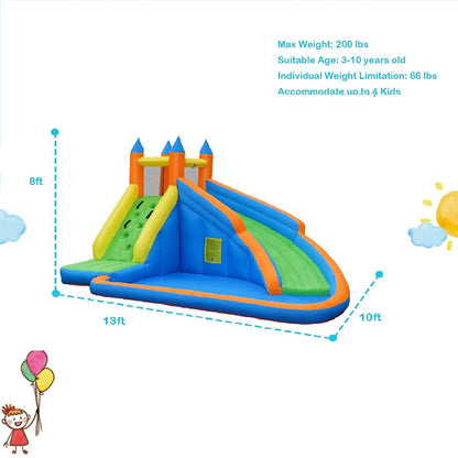 Kids Inflatable Water Slide Bouncing House with Carrying Bag and 480W Blower Bounce House   at Gallery Canada