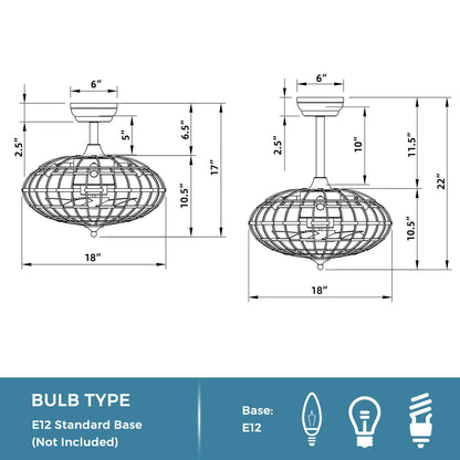 5 Blades Enclosed Ceiling Fan with Light and Remote Control, Black Ceiling Fans   at Gallery Canada