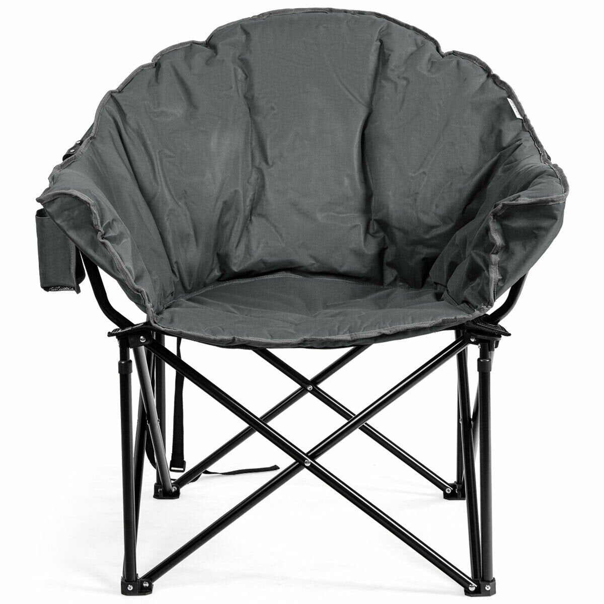 Folding Camping Moon Padded Chair with Carrying Bag, Gray Camping Furniture   at Gallery Canada