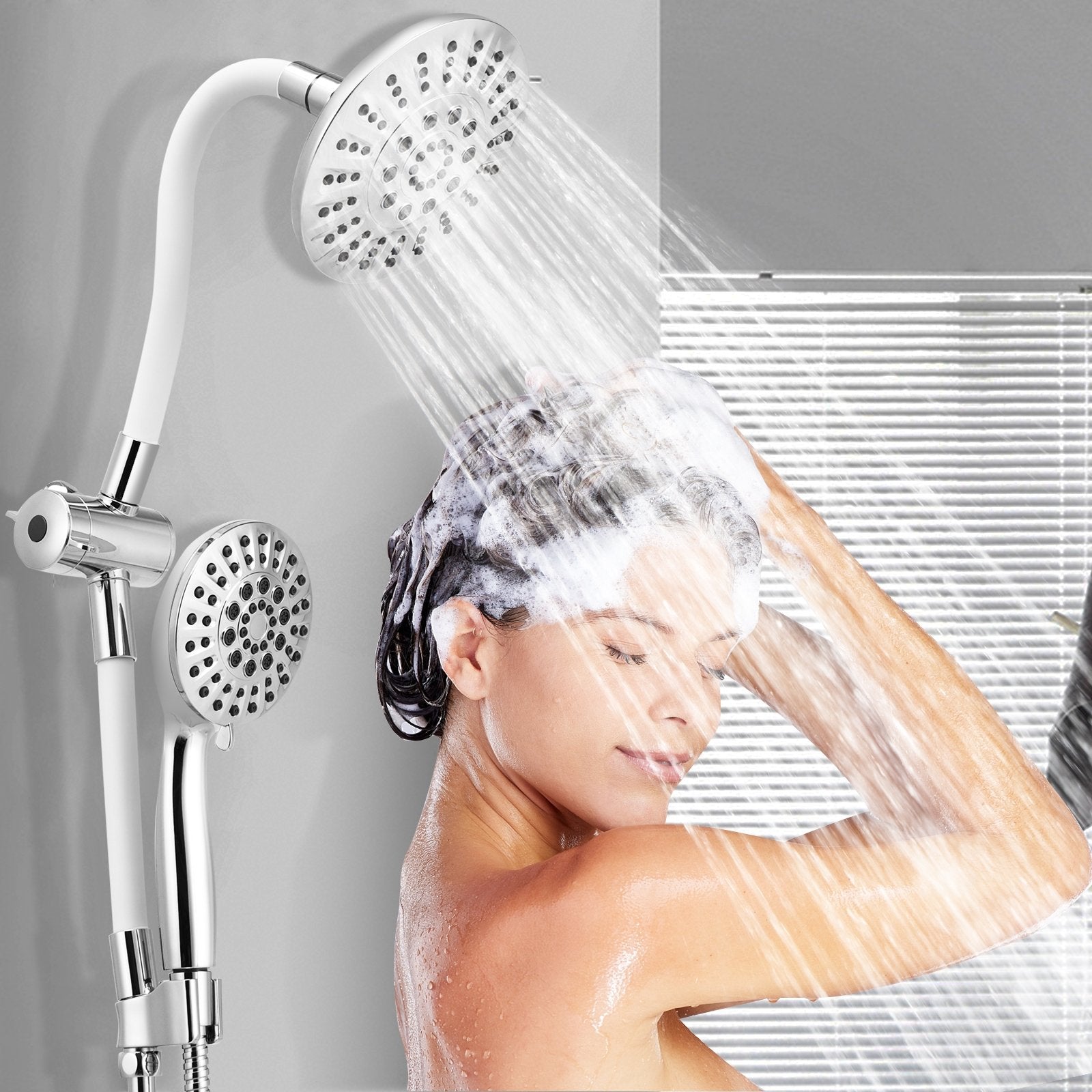 High Pressure Combo Handheld Shower Head, White Shower Systems   at Gallery Canada