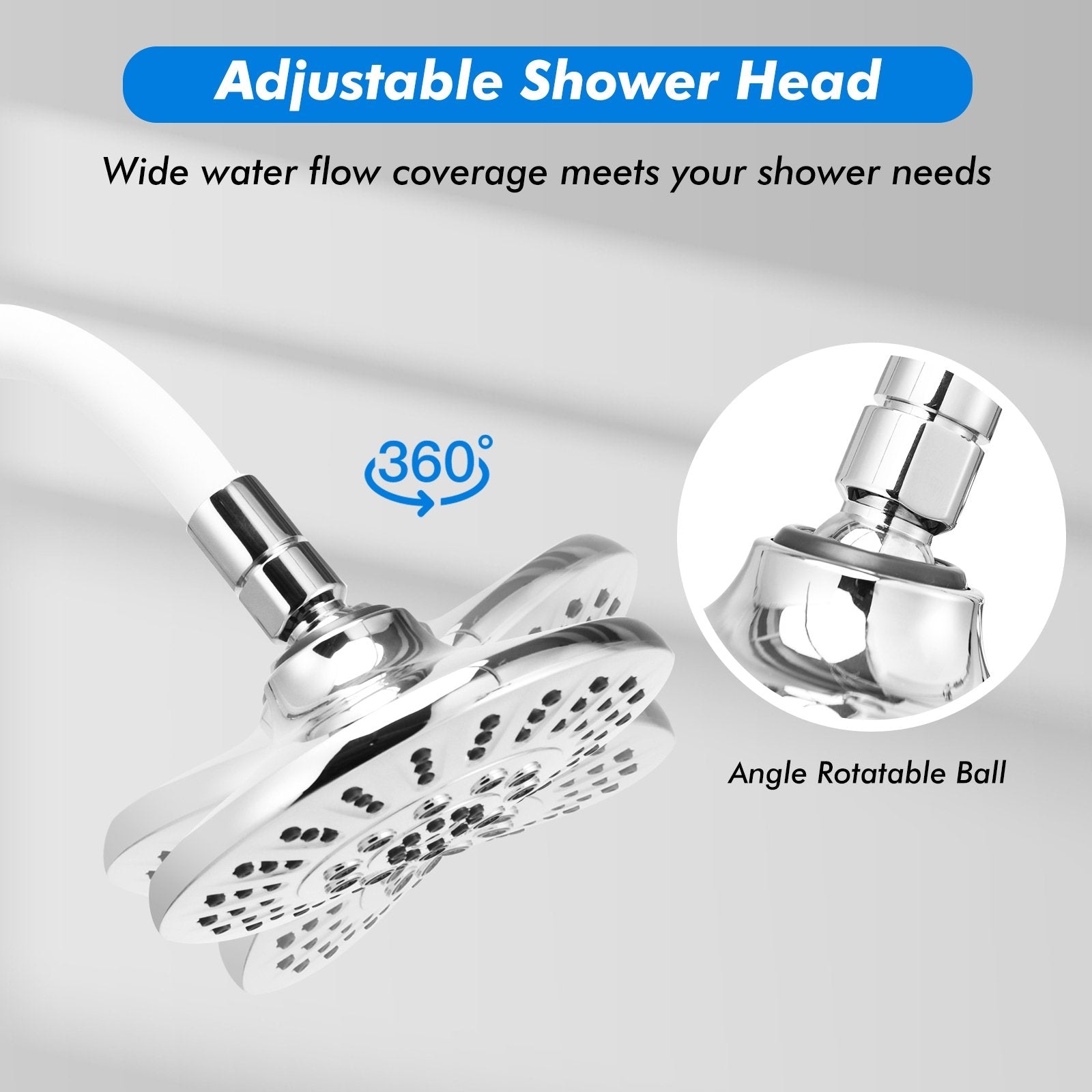 High Pressure Combo Handheld Shower Head, White Shower Systems   at Gallery Canada