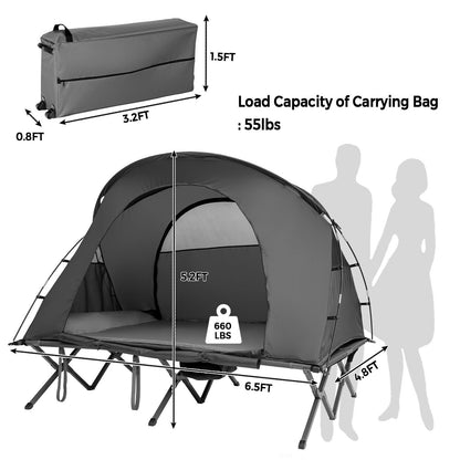 2-Person Outdoor Camping Tent with External Cover, Gray Tents   at Gallery Canada