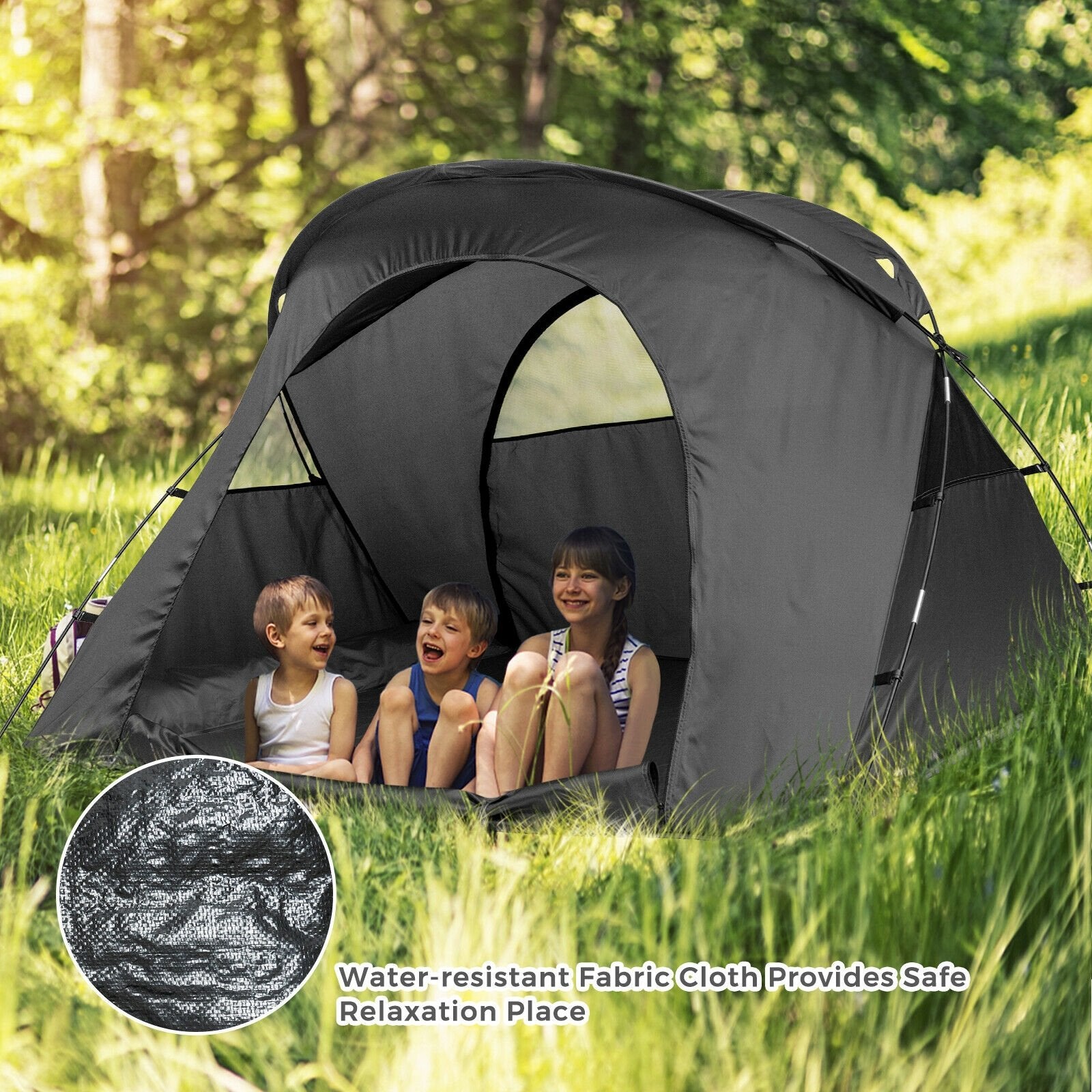 2-Person Outdoor Camping Tent with External Cover, Gray Tents   at Gallery Canada