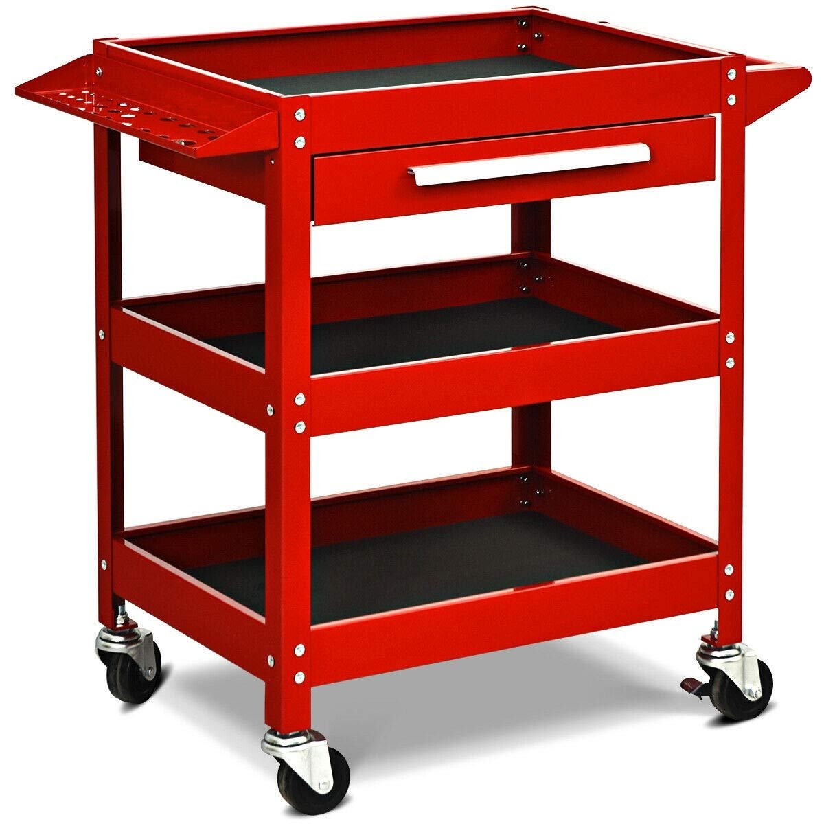 Rolling Tool Cart Mechanic Cabinet Storage ToolBox Organizer with Drawer, Red Garages   at Gallery Canada