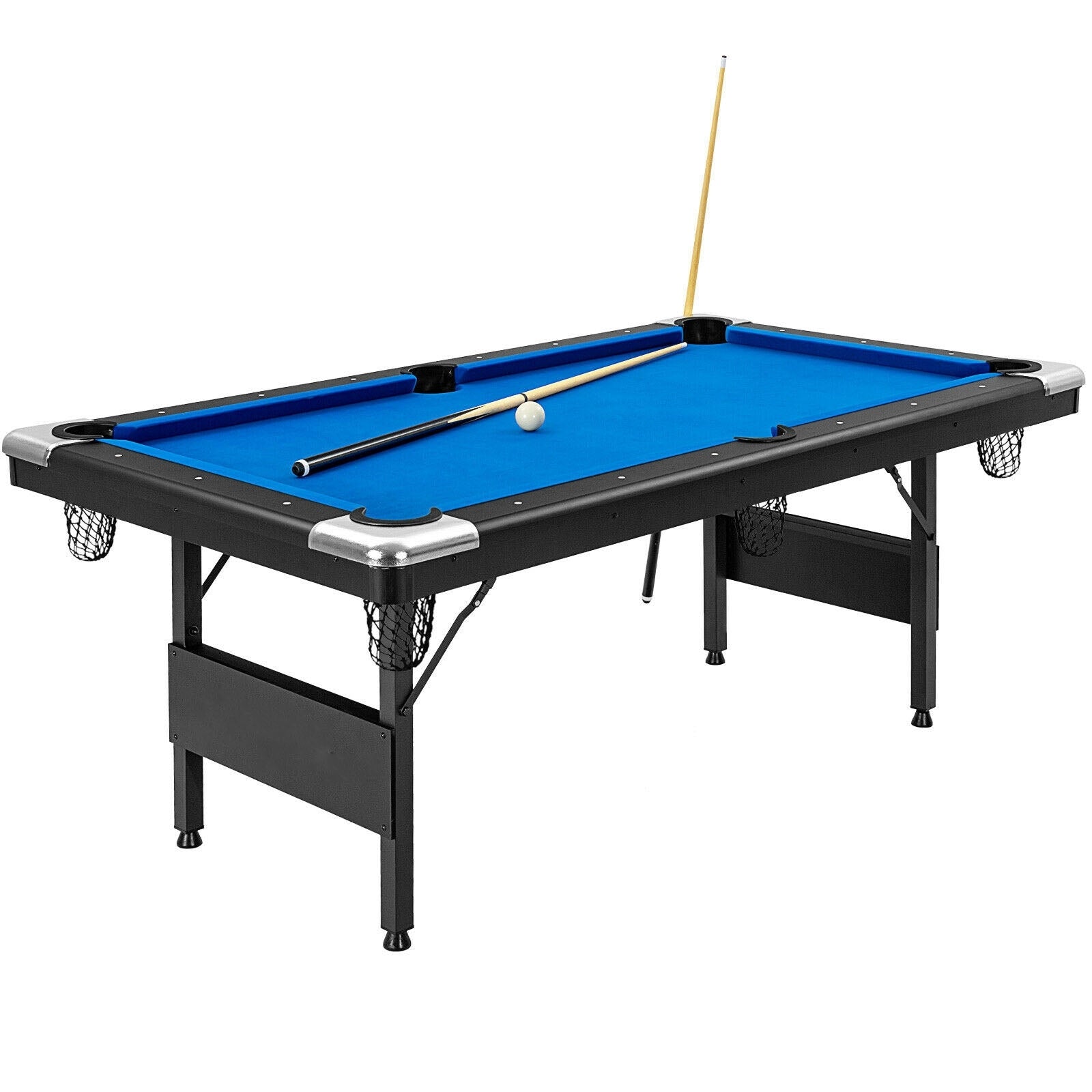 6 Feet Foldable Billiard Pool Table, Blue Game Room at Gallery Canada