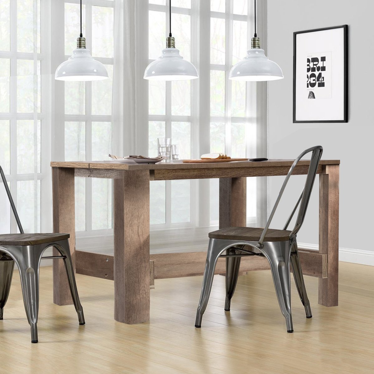 Multifunctional Counter Height Dining Table for Dining Room and Kitchen, Brown Dining Tables   at Gallery Canada