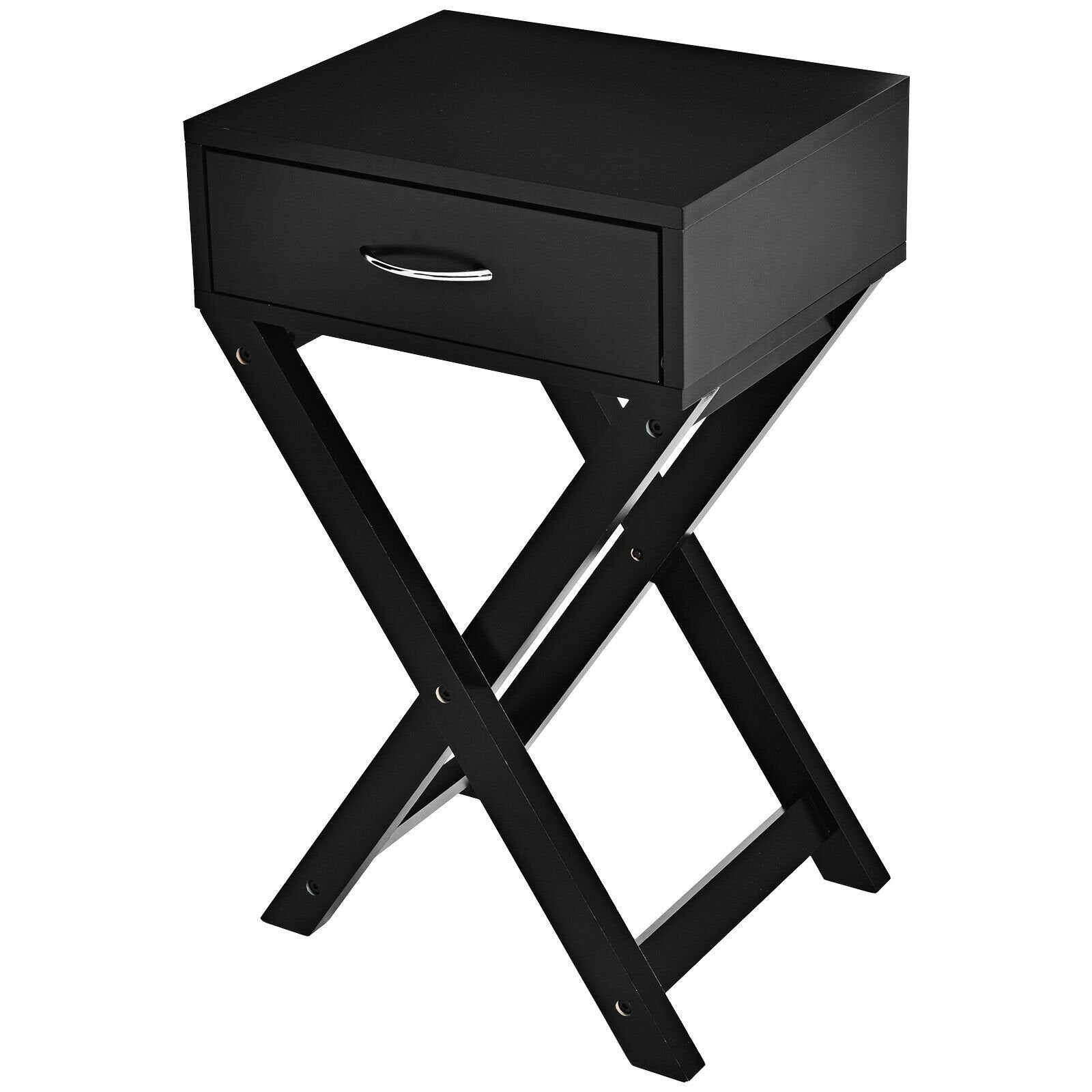 Modern X-Shape Accent Side End Table, Black End & Side Tables   at Gallery Canada