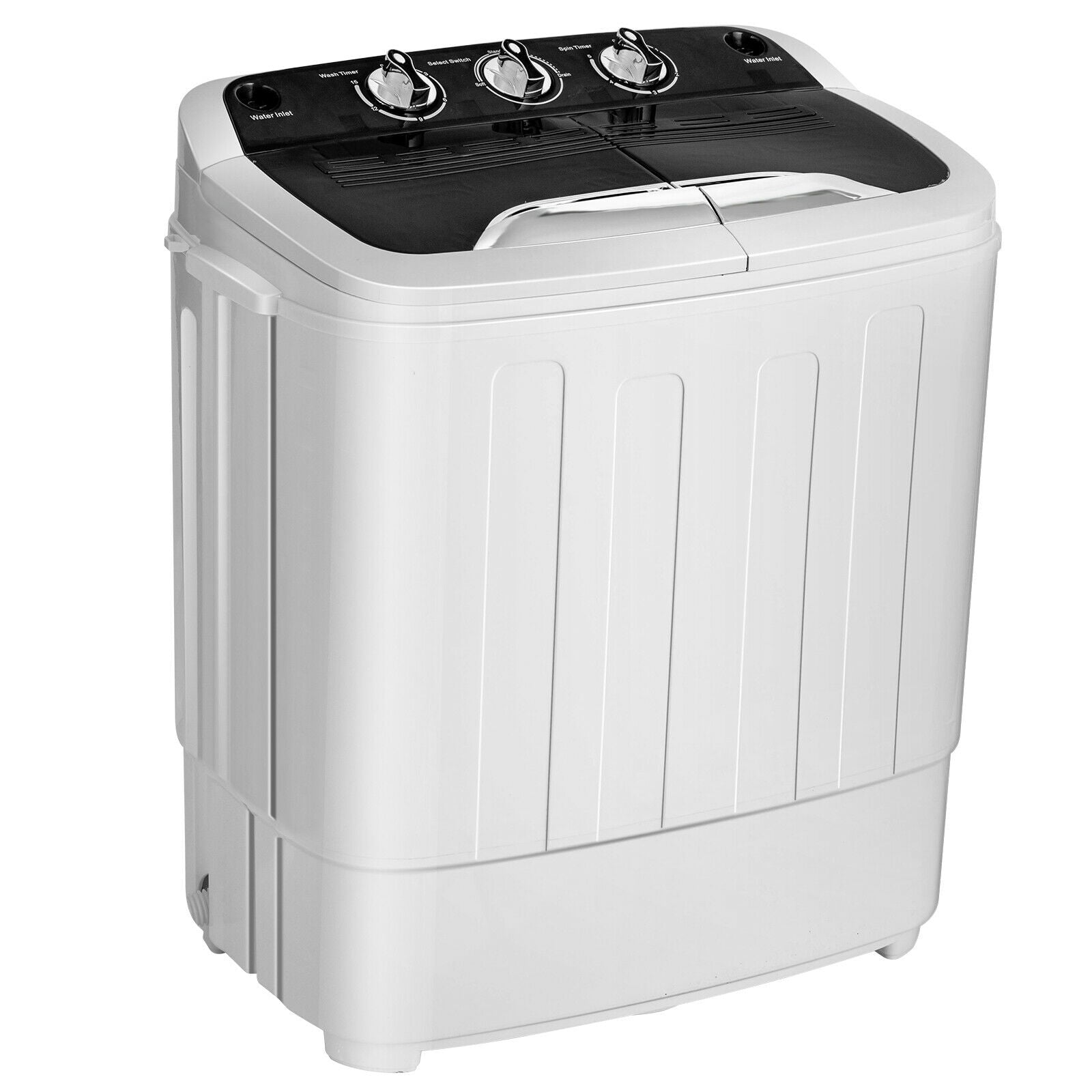 8 Lbs Compact Mini Twin Tub Washing Spiner Machine for Home and Apartment, Black Washing Machines at Gallery Canada