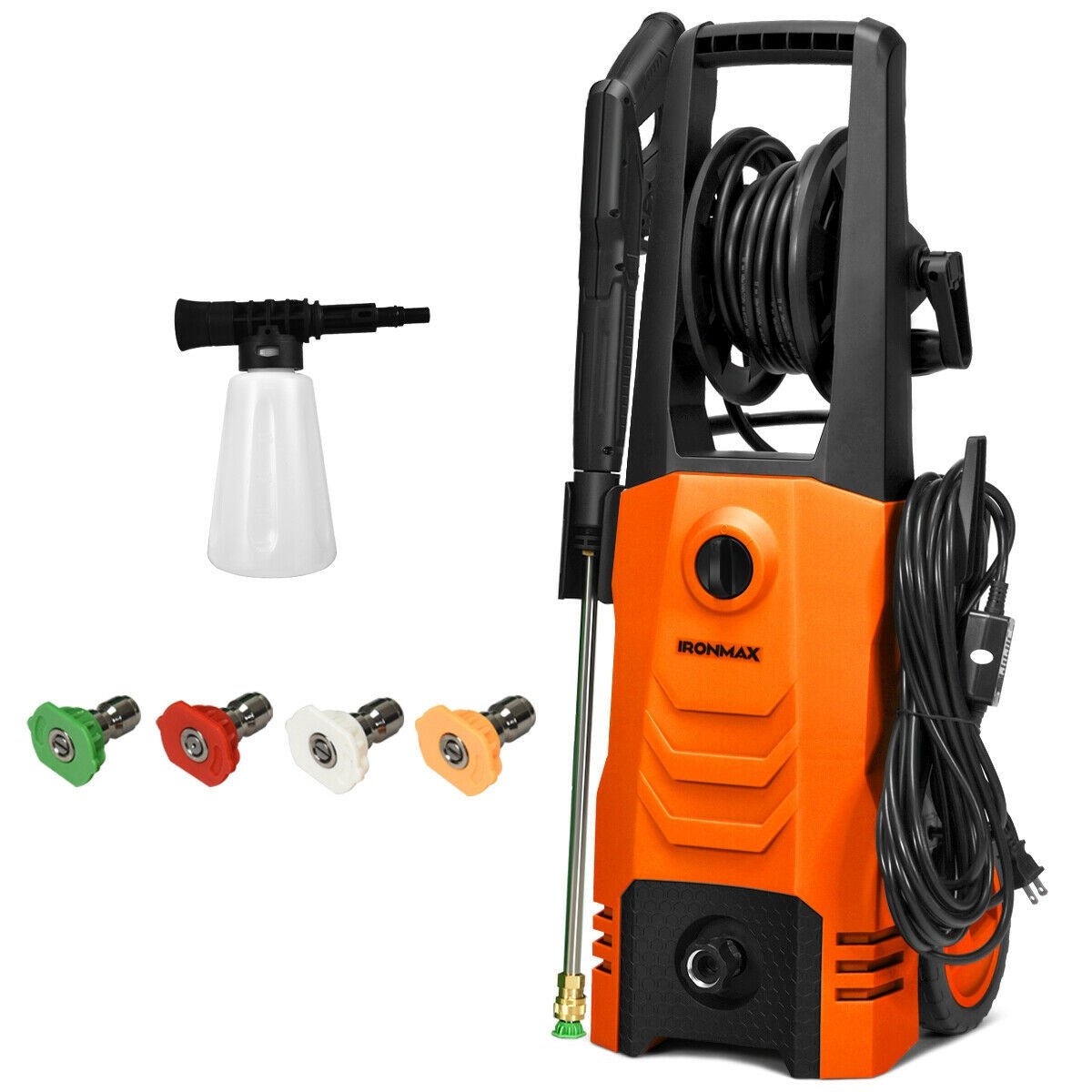 3500PSI Electric High Power Pressure Washer for Car Fence Patio Garden Cleaning, Orange Pressure Washers   at Gallery Canada