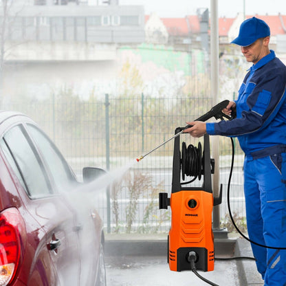 3500PSI Electric High Power Pressure Washer for Car Fence Patio Garden Cleaning, Orange Pressure Washers   at Gallery Canada