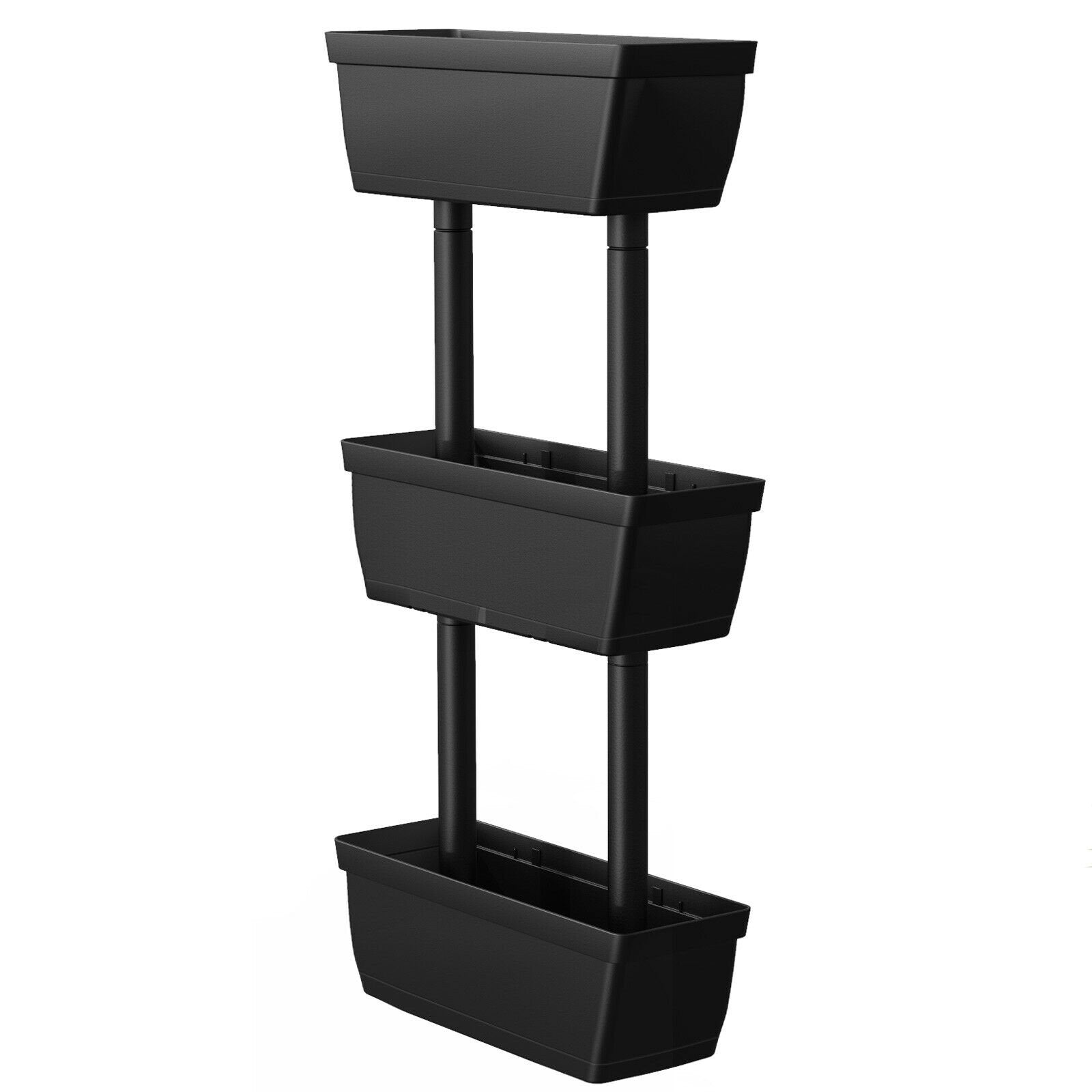 3-Tier Freestanding Vertical Plant Stand for Gardening and Planting Use, Black Raised Garden Beds   at Gallery Canada