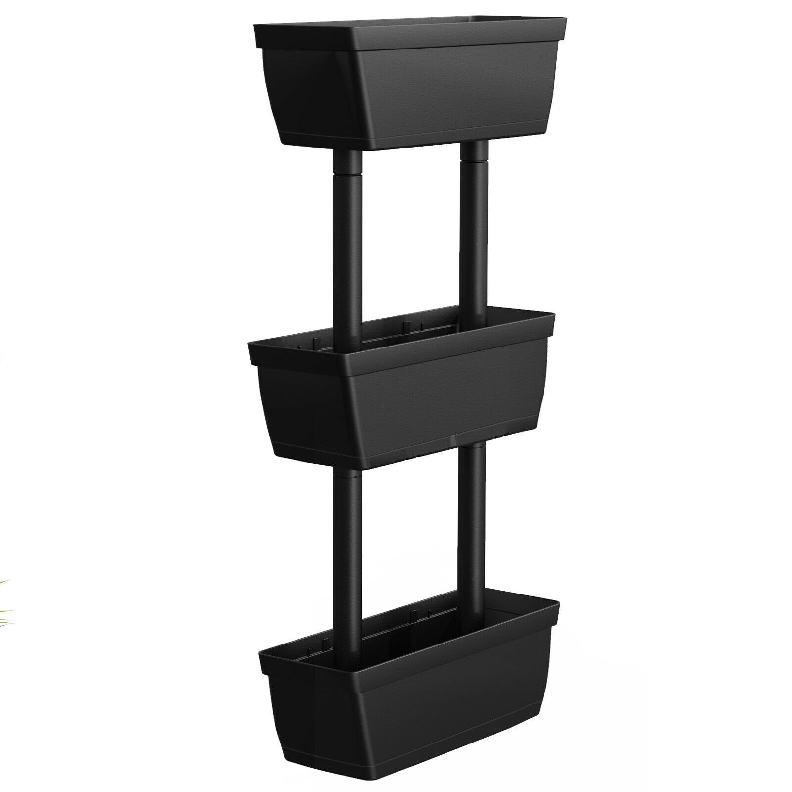 3-Tier Freestanding Vertical Plant Stand for Gardening and Planting Use, Black Raised Garden Beds   at Gallery Canada