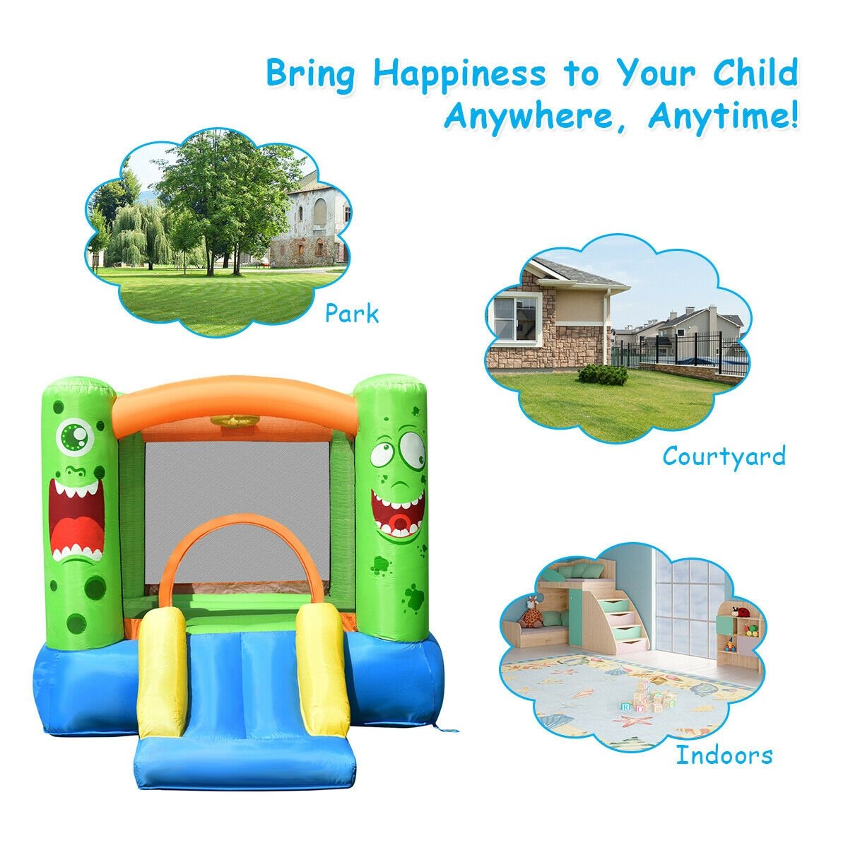 Inflatable Bounce House Jumper Castle Kid's Playhouse without Blower Bounce House   at Gallery Canada