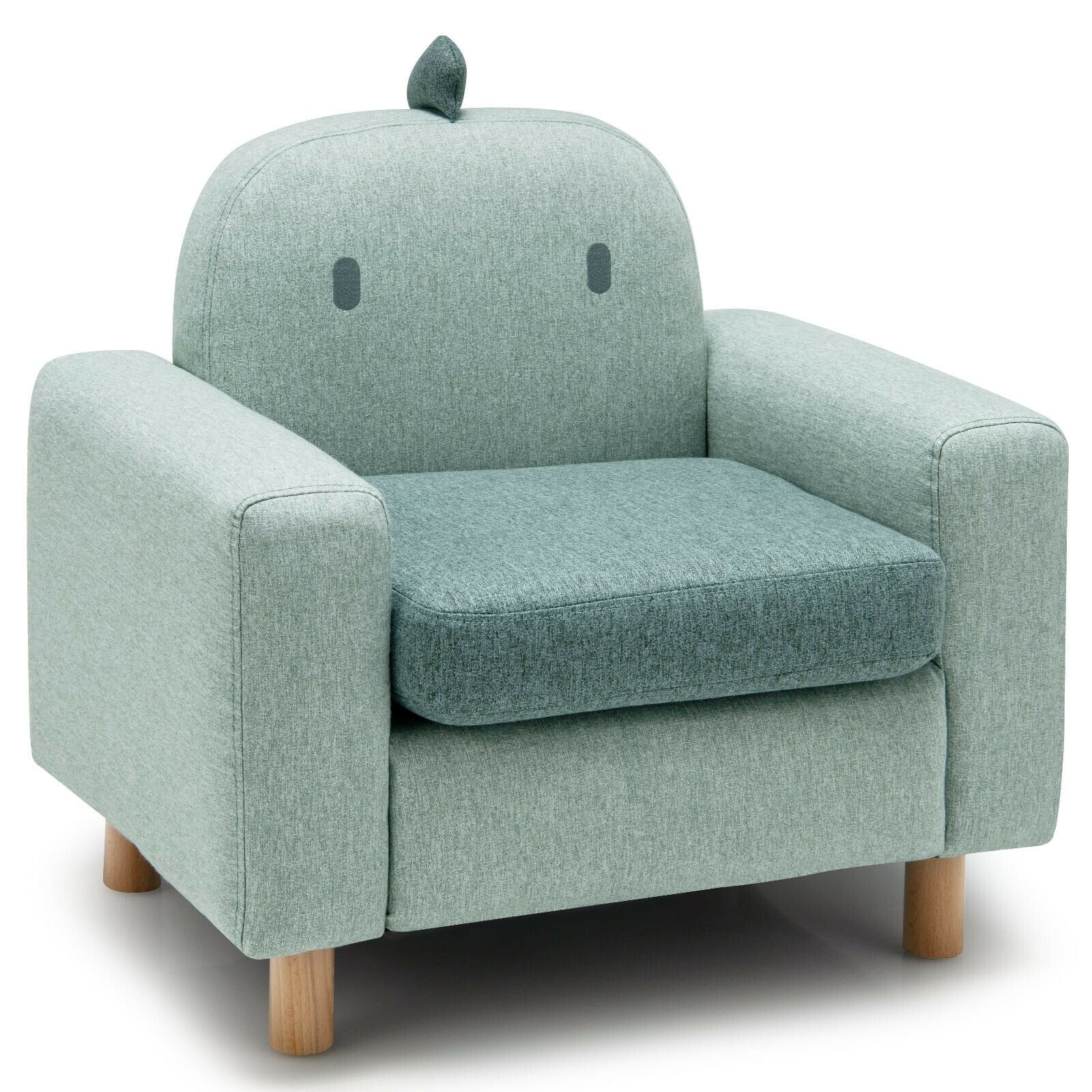 Kids Sofa with Armrest and Thick Cushion, Green Kids Chairs & Seating   at Gallery Canada