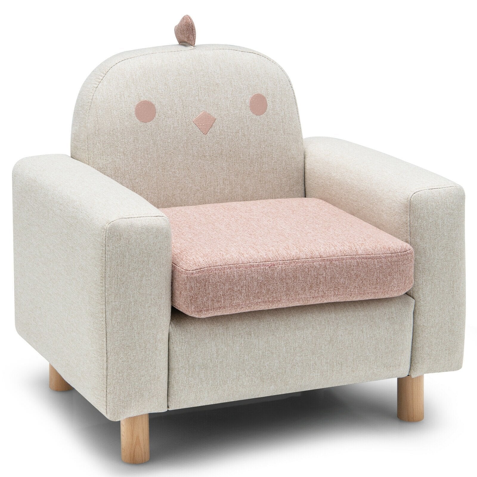 Kids Sofa with Armrest and Thick Cushion, Pink Kids Chairs & Seating   at Gallery Canada