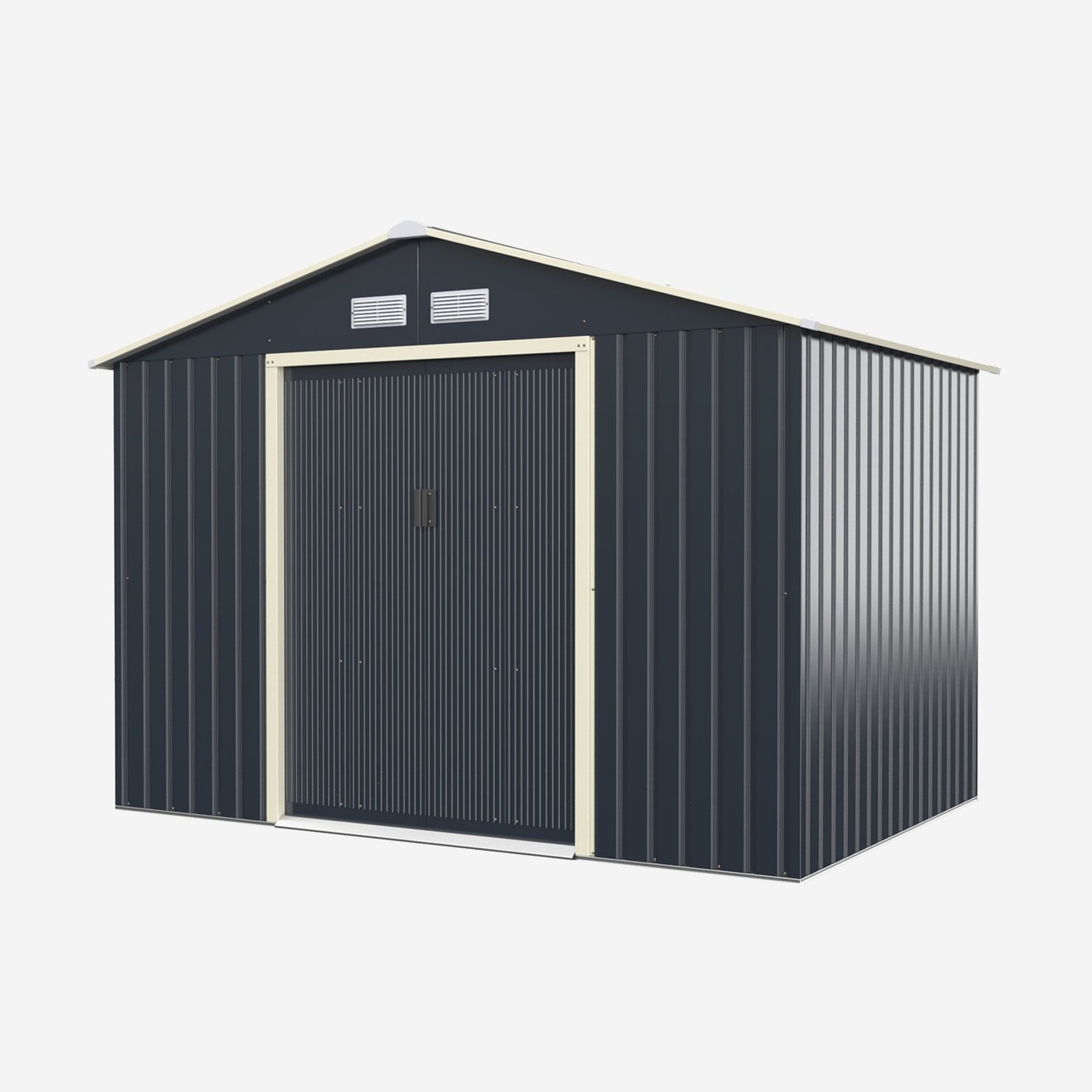 9 x 6 Feet Metal Storage Shed for Garden and Tools, Gray Sheds & Outdoor Storage   at Gallery Canada