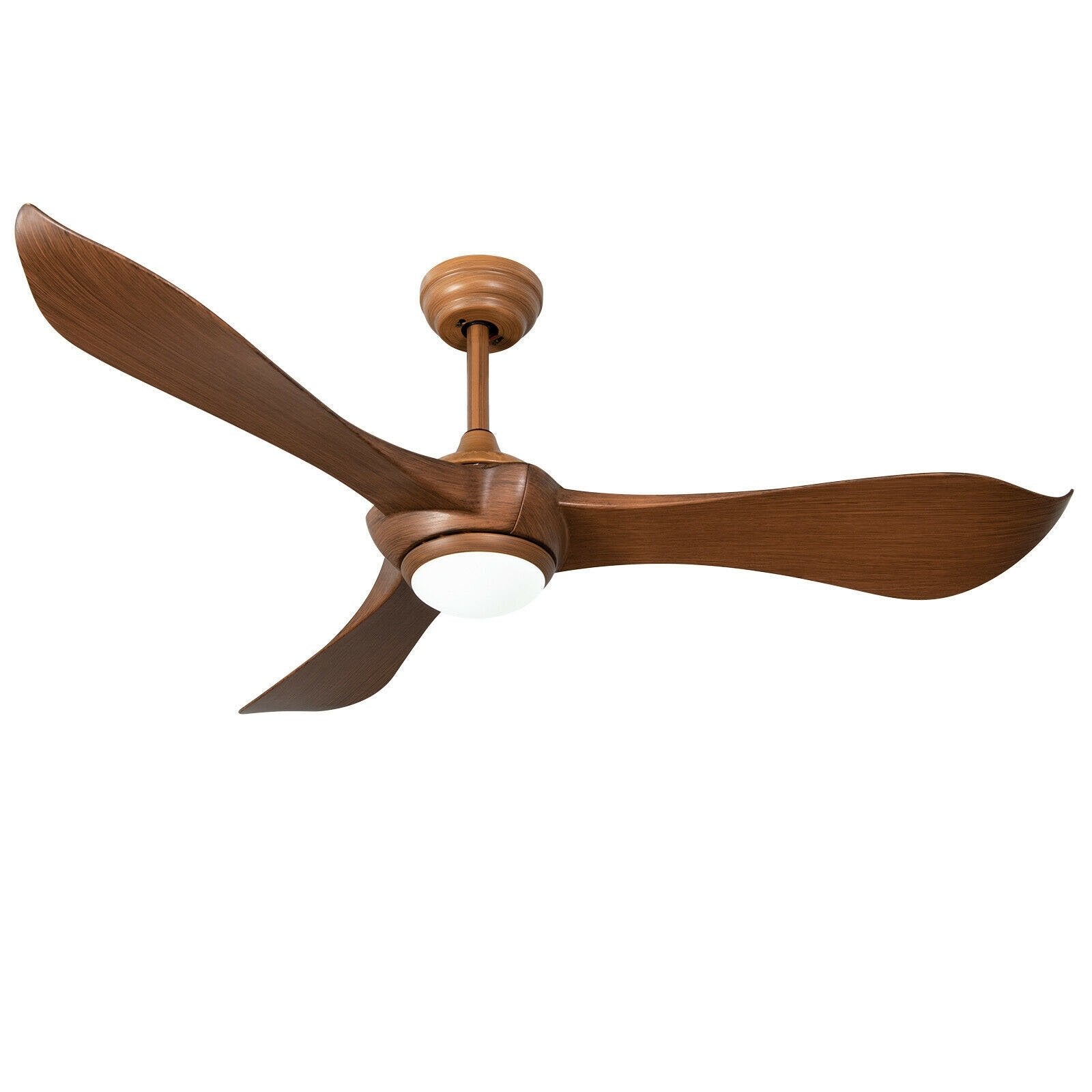 52 Inch Ceiling Fan with Light Reversible DC Motor, Walnut Ceiling Fans at Gallery Canada