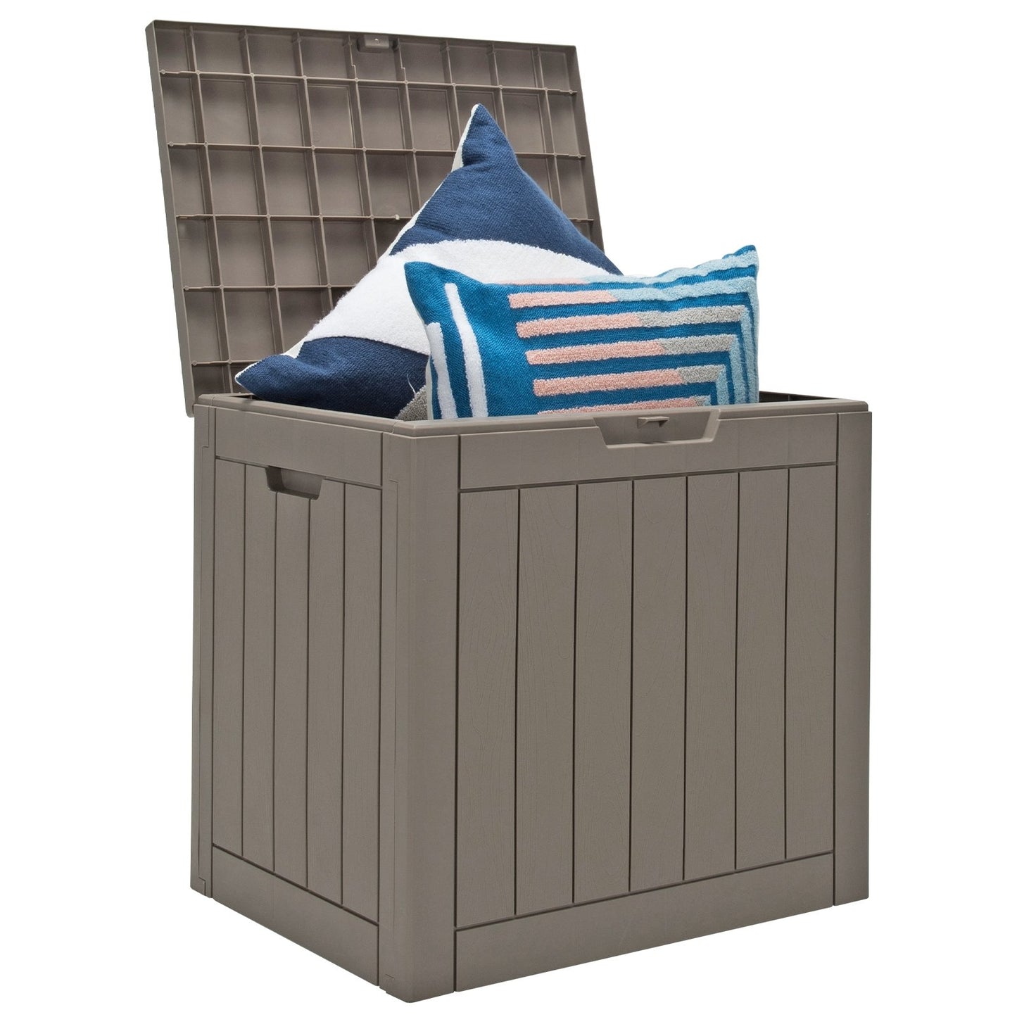 30 Gallon Deck Box Storage Seating Container, Light Brown Sheds & Outdoor Storage   at Gallery Canada