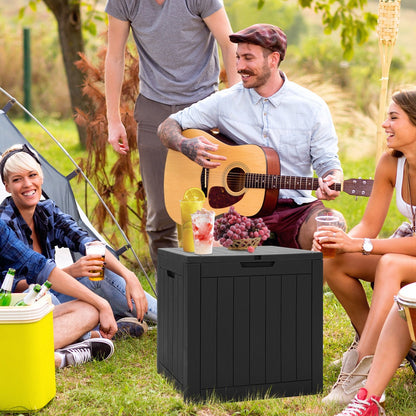 30 Gallon Deck Box Storage Seating Container, Black - Gallery Canada