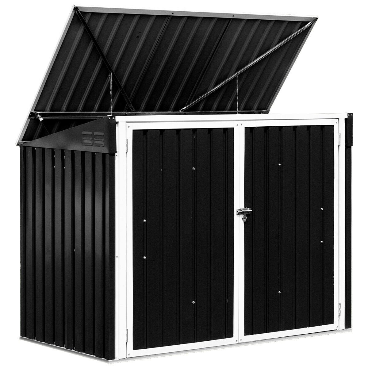 Horizontal Storage Shed 68 Cubic Feet for Garbage Cans, Black Sheds & Outdoor Storage   at Gallery Canada