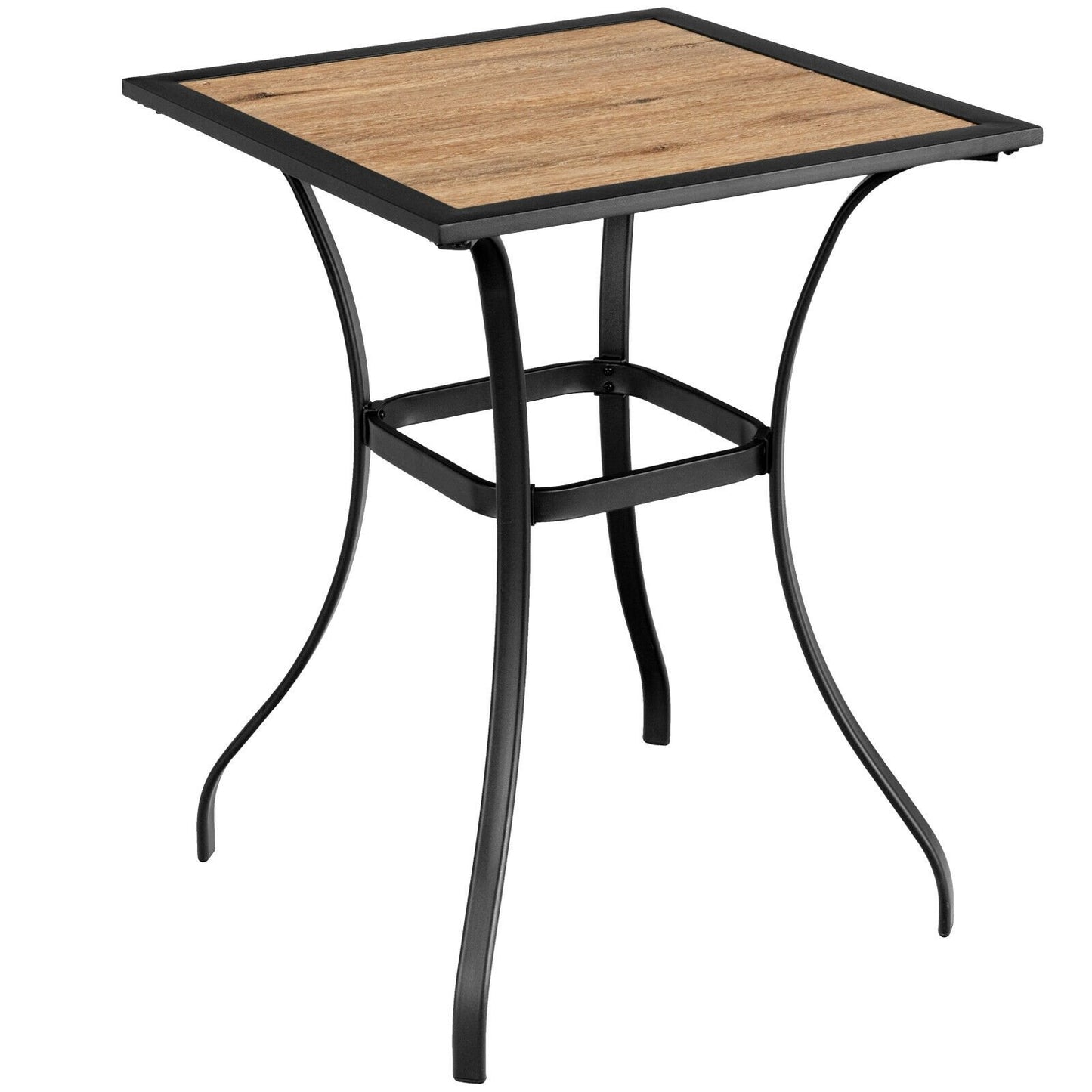 Patio Square Bar Table for Garden Backyard, Black - Gallery Canada