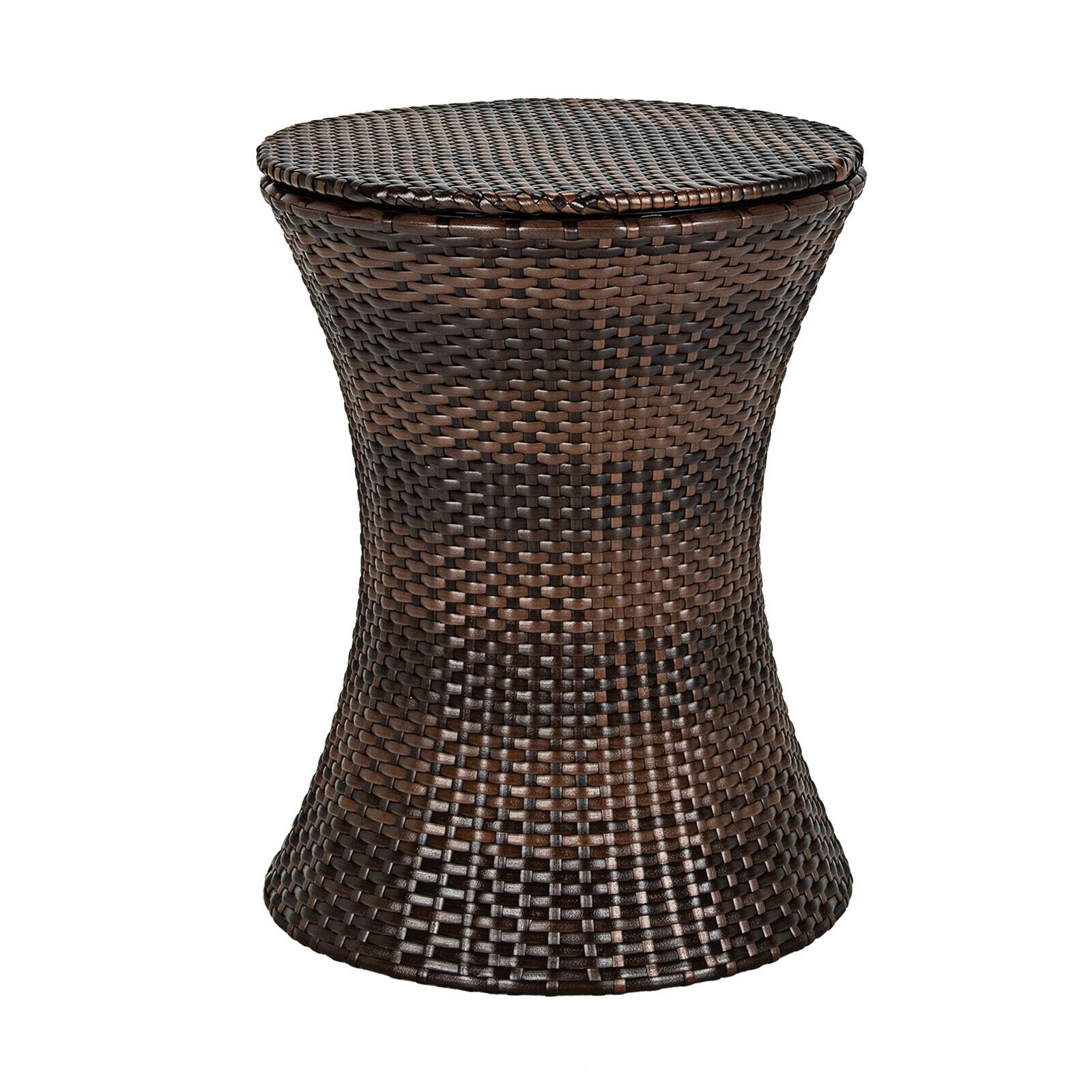 Height Adjustable Patio Rattan Cooler Bar Table, Black Patio Bar Furniture   at Gallery Canada