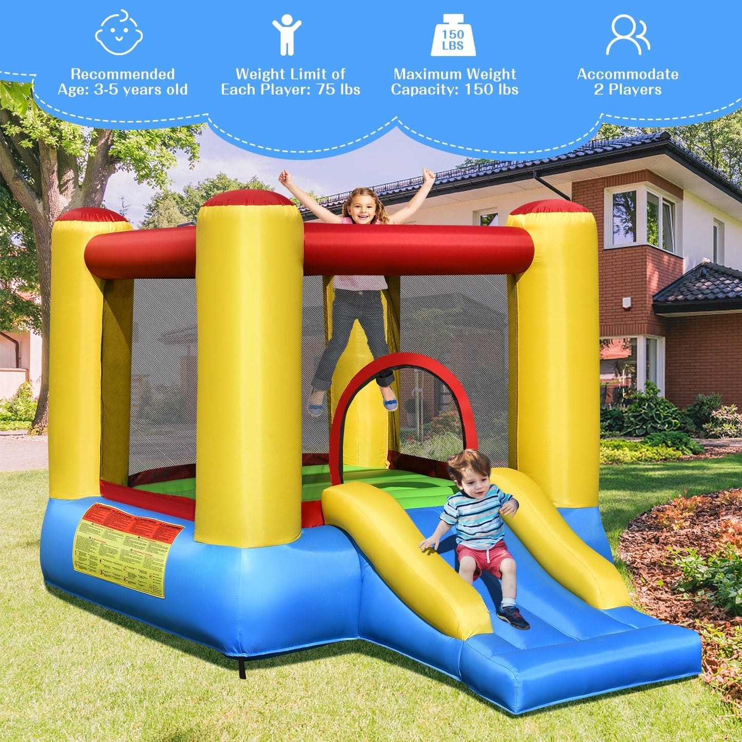 Kids Inflatable Jumping Bounce House without Blower Bounce House   at Gallery Canada