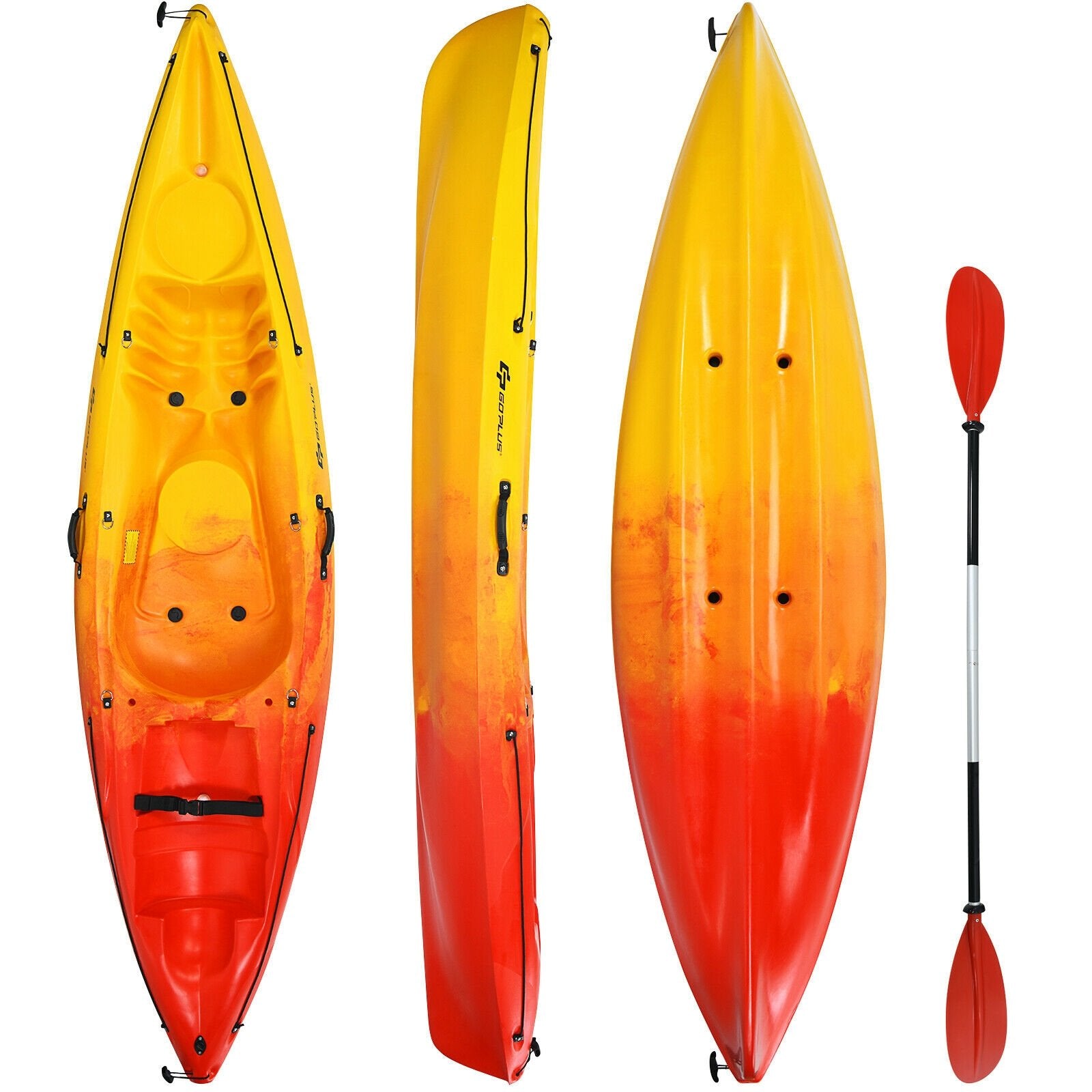 Single Sit-on-Top Kayak with Detachable Aluminum Paddle, Yellow Surfing   at Gallery Canada