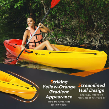 Single Sit-on-Top Kayak with Detachable Aluminum Paddle, Yellow Surfing   at Gallery Canada