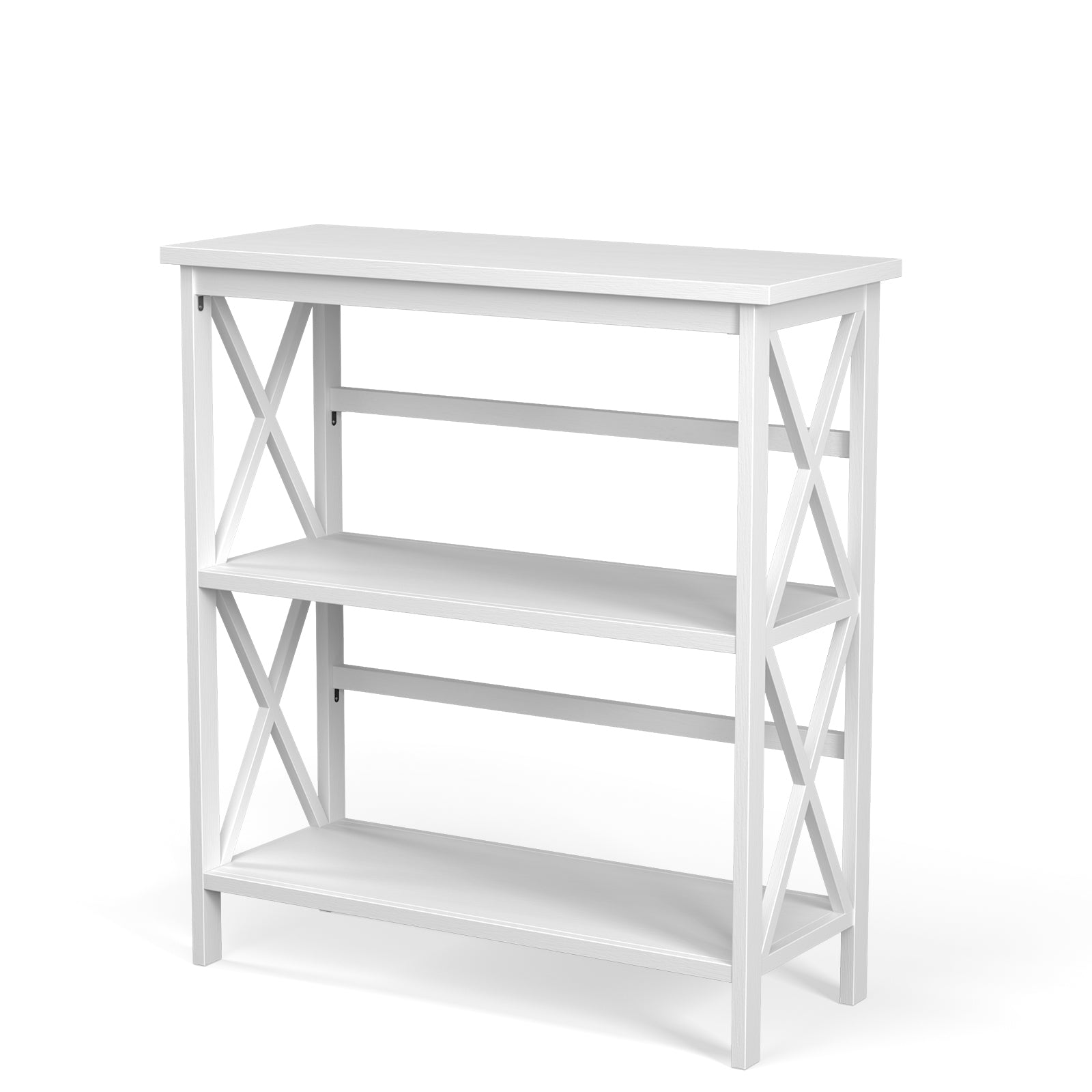 3-Tier Multi-Functional Storage Shelf Units Wooden Open Bookcase and Bookshelf, White Bookcases White  at Gallery Canada