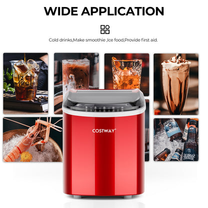 2.2 L Portable Ice Cube Maker with Bullet Shaped Ice Cube, Red - Gallery Canada
