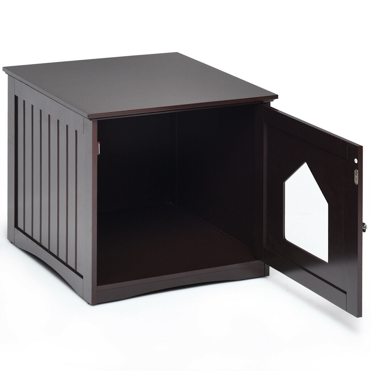 Sidetable Nightstand Weatherproof Multi-function Cat House, Brown Cat Houses at Gallery Canada