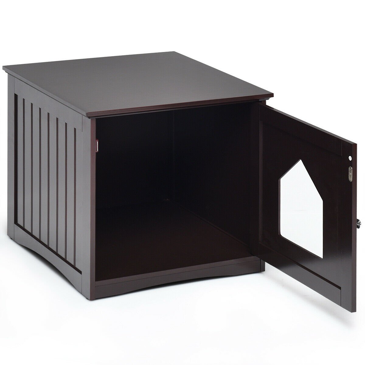 Sidetable Nightstand Weatherproof Multi-function Cat House, Brown Cat Houses   at Gallery Canada