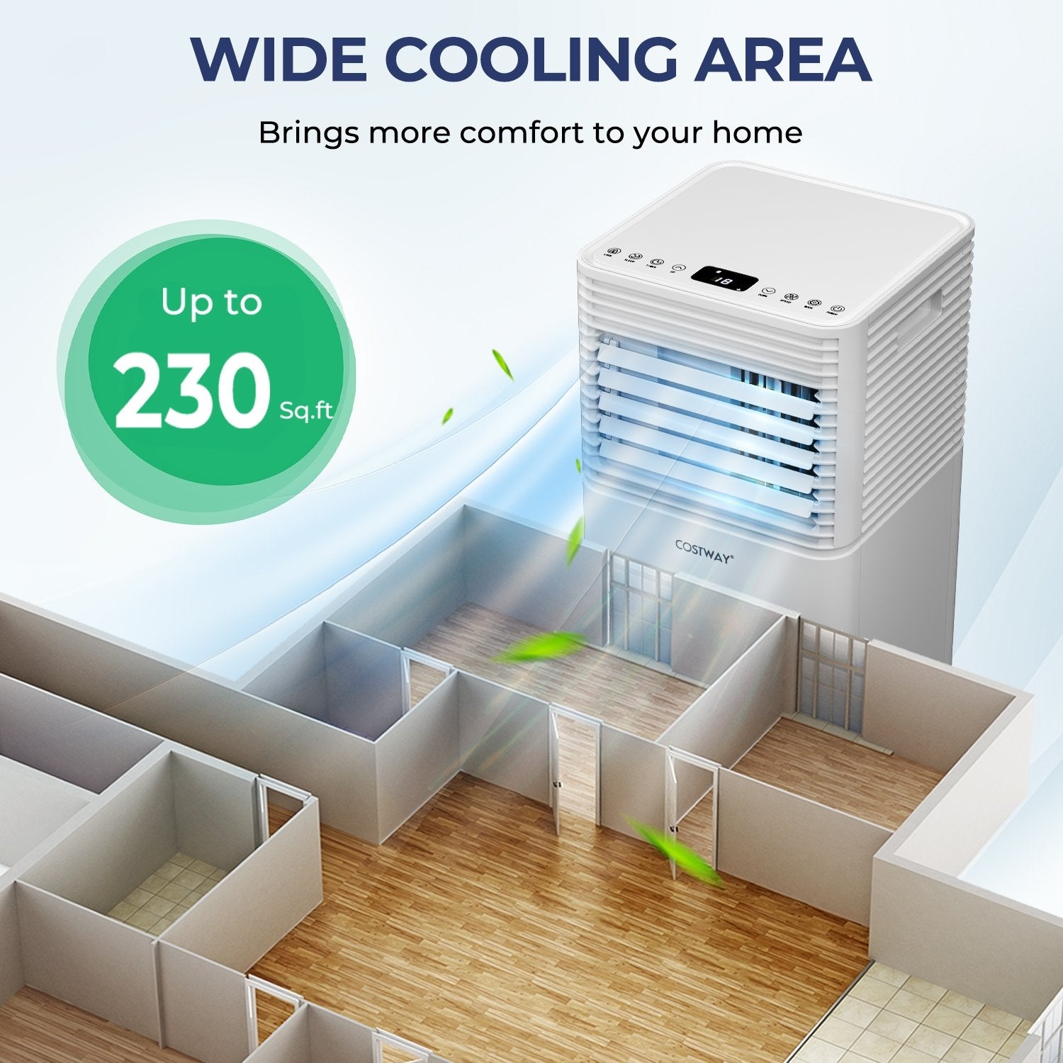 8000 BTU 3-in-1 Air Cooler with Dehumidifier and Fan Mode, White Portable Air Conditioners   at Gallery Canada