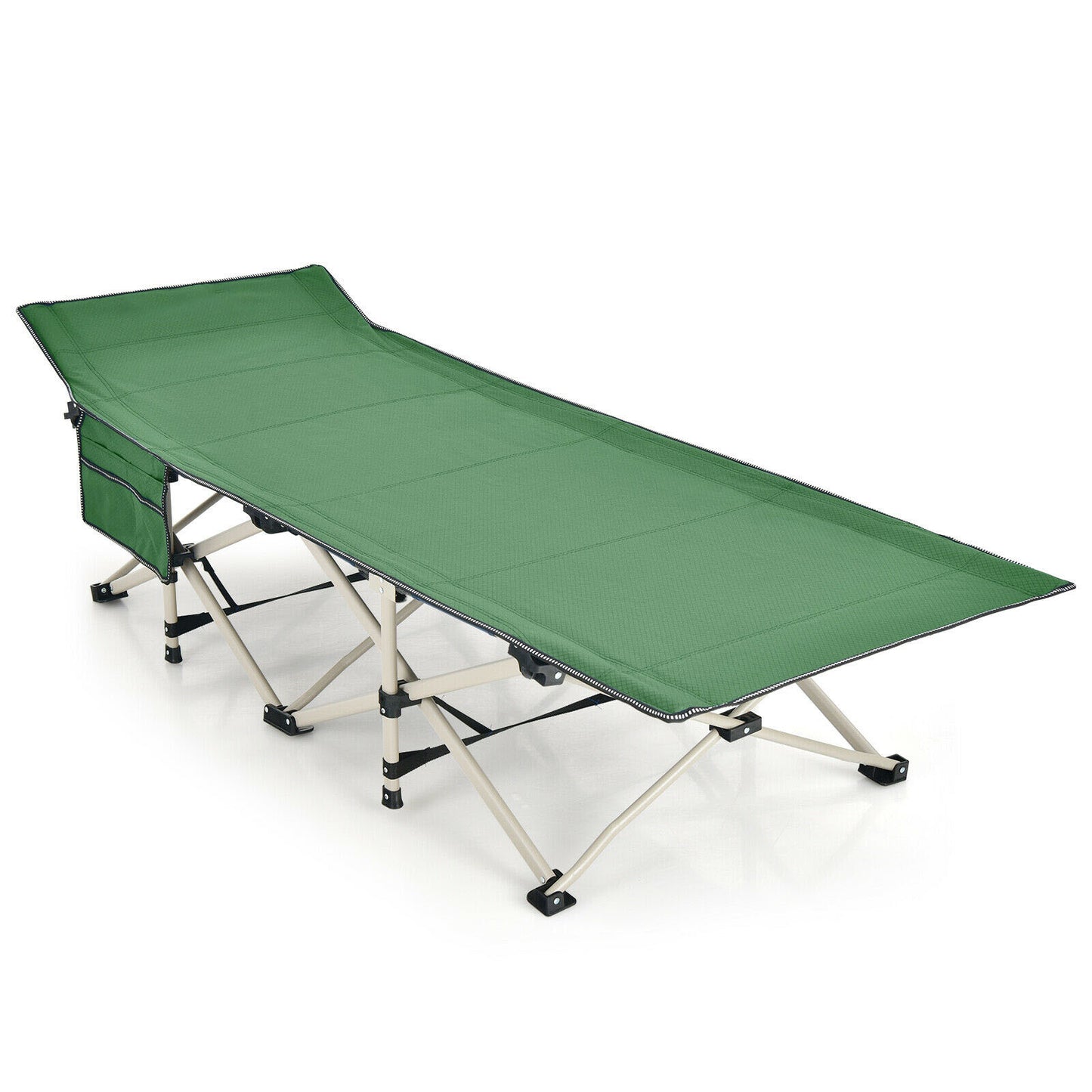 Wide Foldable Camping Cot with Carry Bag, Green Camping Furniture   at Gallery Canada