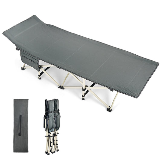 Wide Foldable Camping Cot with Carry Bag, Gray Camping Furniture Gray  at Gallery Canada