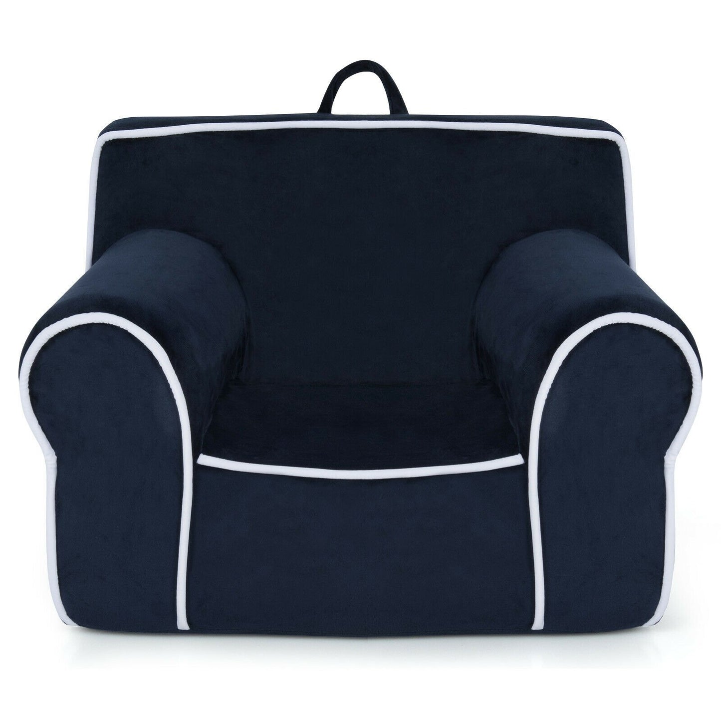 Upholstered Kids Sofa with Velvet Fabric and High-Quality Sponge, Navy Kids Chairs & Seating   at Gallery Canada