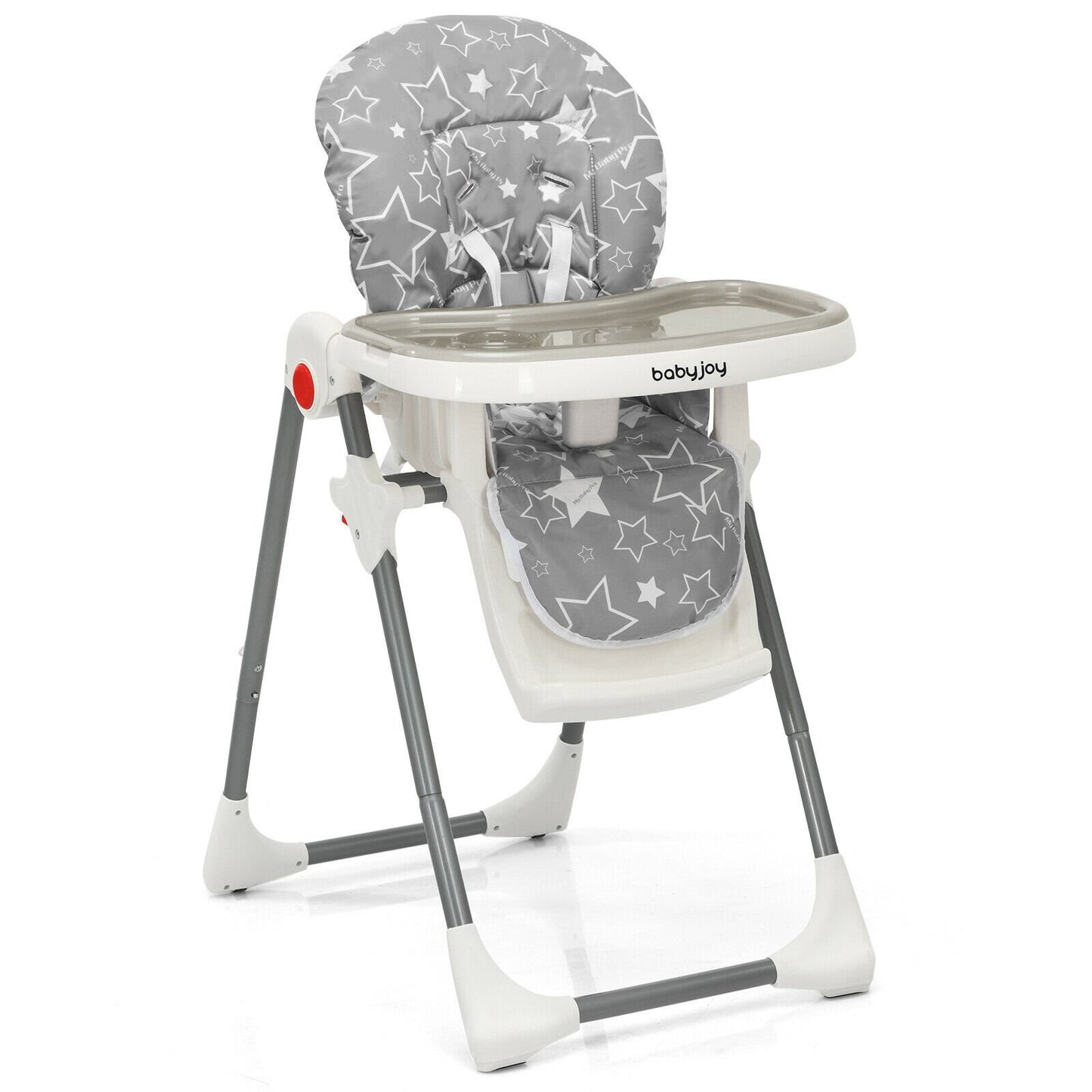 Folding Baby High Dining Chair with 6-Level Height Adjustment, Gray High Chairs   at Gallery Canada