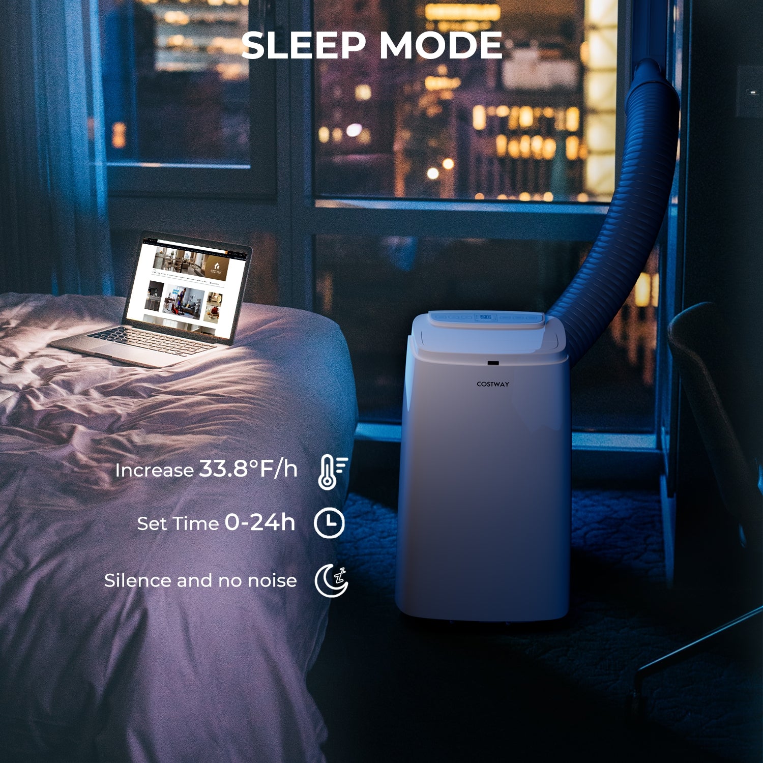 12000BTU 3-in-1 Portable Air Conditioner with Remote, White Portable Air Conditioners at Gallery Canada