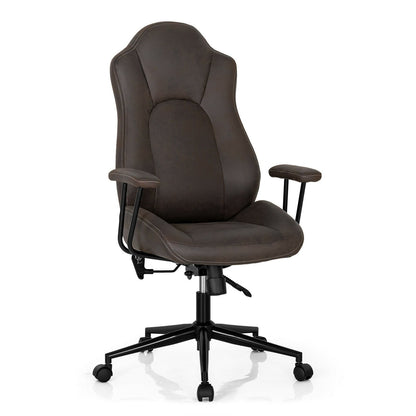 High Adjustable Back Executive Office Chair with Armrest, Brown Executive Chairs   at Gallery Canada