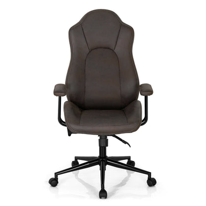 High Adjustable Back Executive Office Chair with Armrest, Brown Executive Chairs   at Gallery Canada