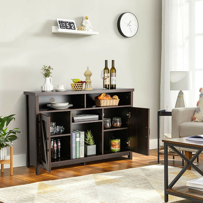 Farmhouse Sideboard with Detachable Wine Rack and Cabinets, Brown Sideboards Cabinets & Buffets   at Gallery Canada